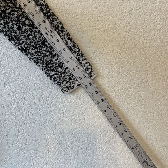 J Jill Pure Sweater Womens Small Black White Ombre Knit Tunic Mock Neck Pullover - Picture 13 of 13